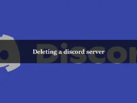 Deleting a discord server