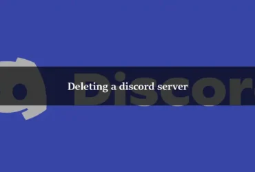 Deleting a discord server